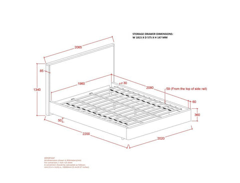 Andover Oat Storage - King Bed