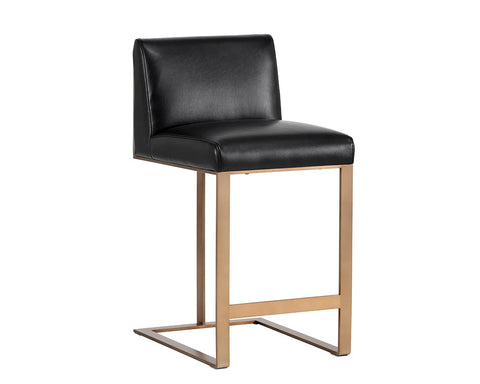 Dean Black With Antique Brass - Counter Chair Sunpan