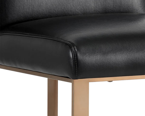 Dean Black With Antique Brass - Counter Chair Sunpan