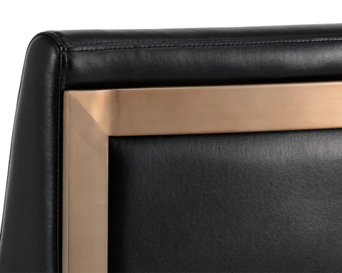 Dean Black With Antique Brass - Counter Chair Sunpan
