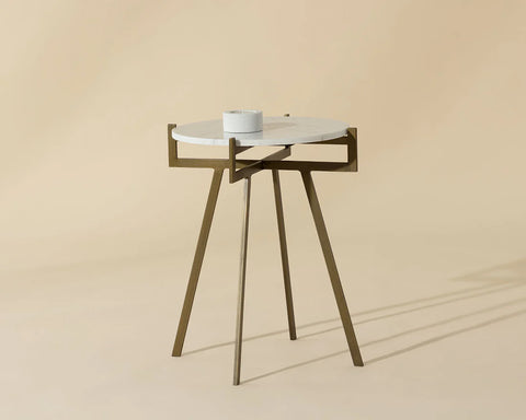 Anak White - End Table Sunpan