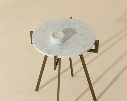 Anak White - End Table Sunpan