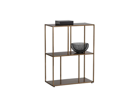 Eiffel Low Small Antique Brass- Bookcase Sunpan