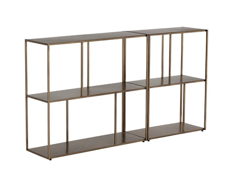 Eiffel Low Small Antique Brass- Bookcase Sunpan