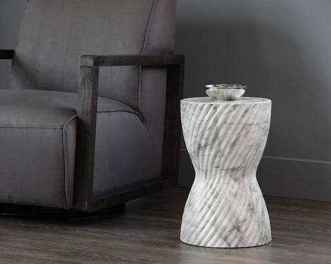 Cara White - End Table Sunpan