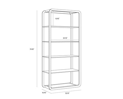 Ambretta Large - Bookcase Sunpan