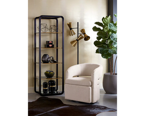 Ambretta Black Small - Bookcase Sunpan