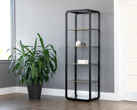 Ambretta Black Small - Bookcase Sunpan