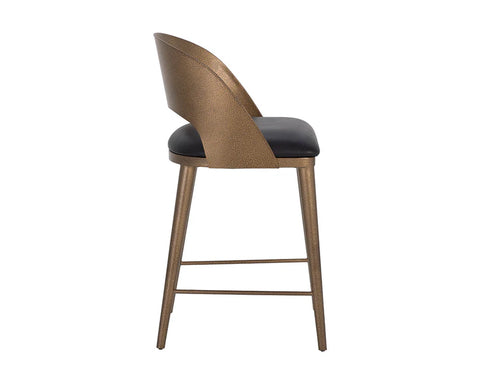 Dezirae Antique Brass - Counter Chair Sunpan