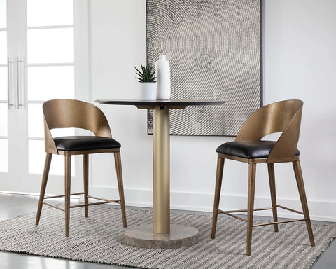 Dezirae Antique Brass - Counter Chair Sunpan