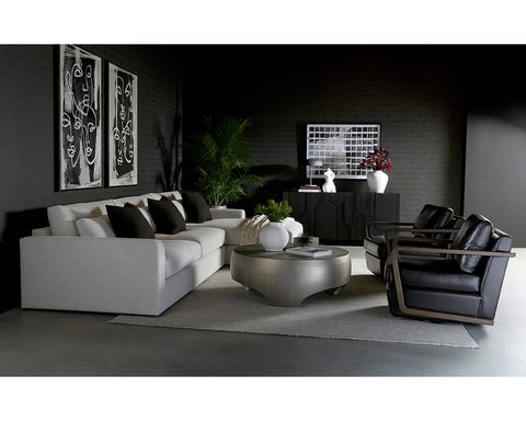 Castell Black Swivel - Accent Chair Sunpan