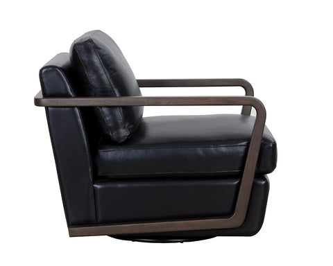 Castell Black Swivel - Accent Chair Sunpan