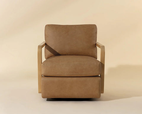 Castell Brown Swivel - Accent Chair Sunpan