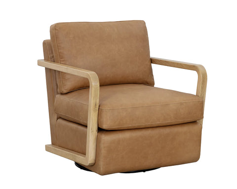 Castell Brown Swivel - Accent Chair Sunpan