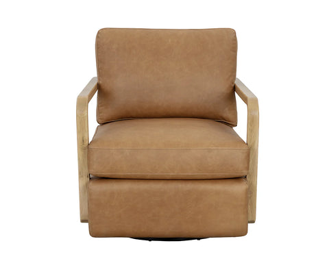 Castell Brown Swivel - Accent Chair Sunpan