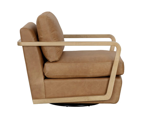Castell Brown Swivel - Accent Chair Sunpan