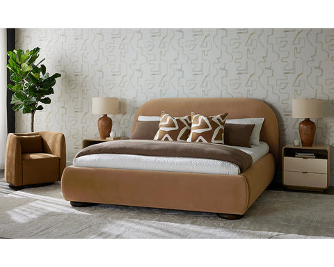 Emilie Caramel Swivel - Accent Chair Sunpan