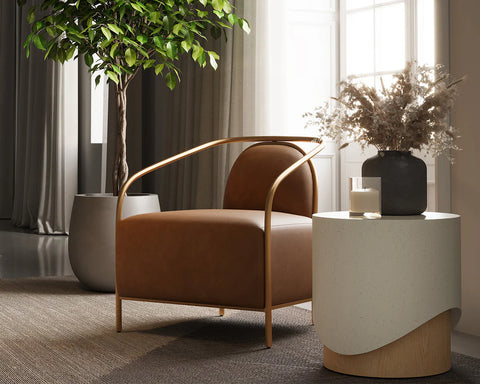 Cicero Cognac - Accent Chair Sunpan