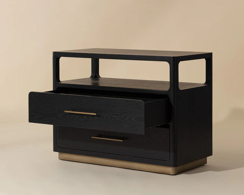Danette Black- Nightstand Sunpan
