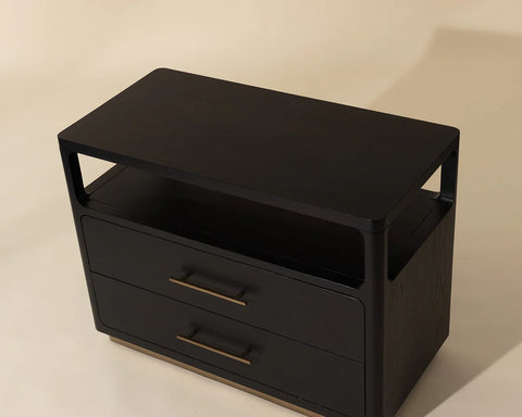 Danette Black- Nightstand Sunpan