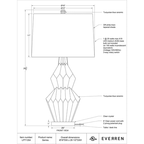 Serres - Table Lamp Renwil