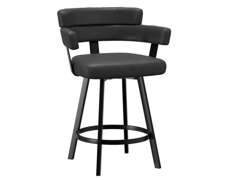 Oberon Charcoal - Counter Chair WW (Set Of Two)