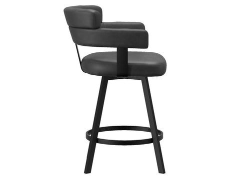 Oberon Charcoal - Counter Chair WW (Set Of Two)