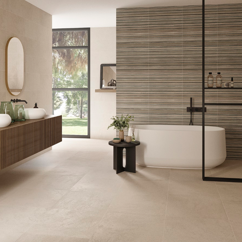Lagom Beige Matt 24"x24" Porcelain Tile -$5.47 Sq.Ft (Sold per box) Planchers1867