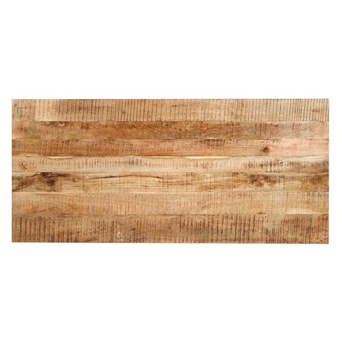 Zax Rectangular Distressed Natural and Black -Dining Table WW