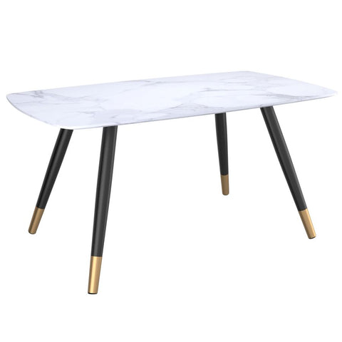 Emery Rectangular White and Black -Dining Table WW
