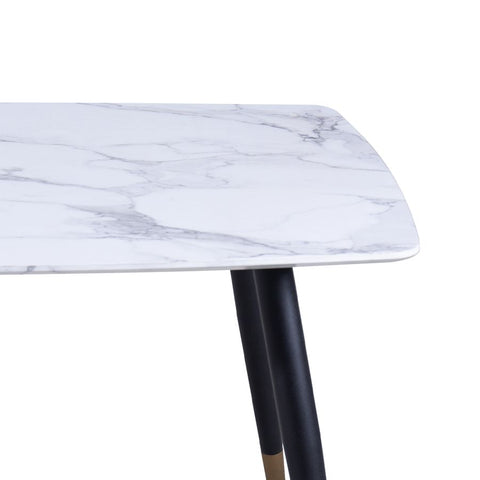 Emery Rectangular White and Black -Dining Table WW