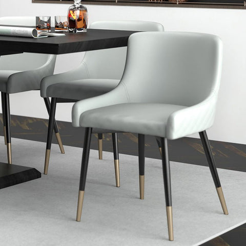 Xander Grey Faux Leather -Dining Chair WW (Set Of Two)