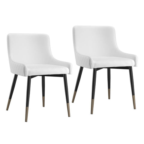 Xander White Faux Leather -Dining Chair WW (Set Of Two)