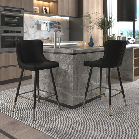 Xander Black -Counter Chair WW (Set Of Two)