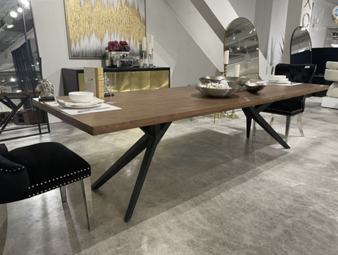 114" Straight Edge-Dining Table XC