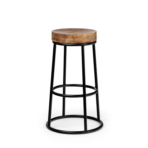 Flynn Wood & Metal Counter Stool – Mercana