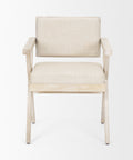 Beige armchair on a white background