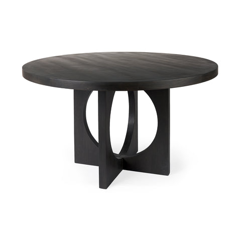 Liesl 54" Black Mango Wood Dining Table - Mercana