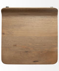 Wooden suitcase on a white background