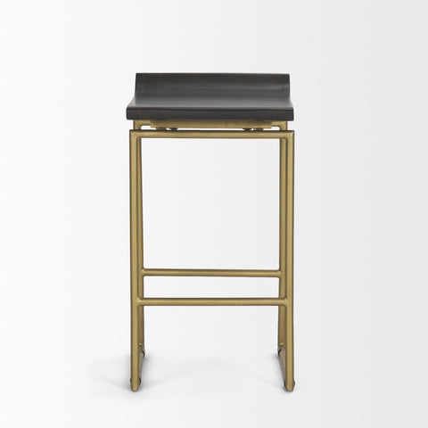 Givens Dark Brown Wood Counter Stool – Mercana