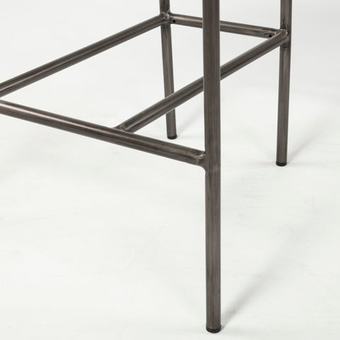 Metal frame of a chair on a white background