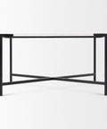 Black metal frame on a white background