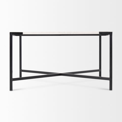 Black metal frame on a white background