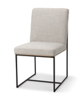 beige upholstered dining chair 