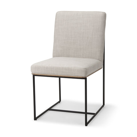 beige upholstered dining chair 