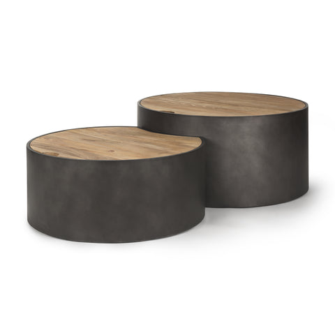 Eclipse Gunmetal Gray - Coffee Table Mercana (Set Of Two)