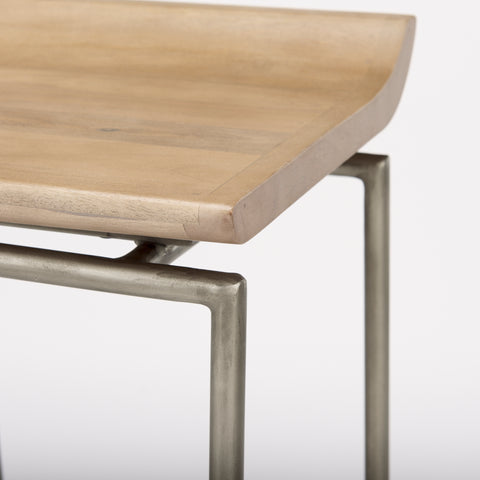 Givens Brown With Silver Frame - Counter Chair Mercana