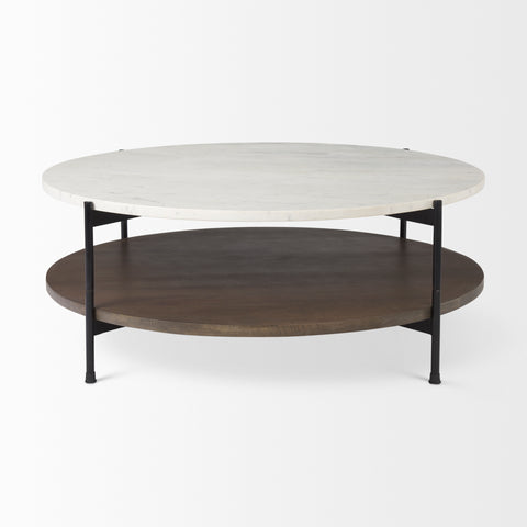 Larkin Round Dark Brown - Coffee Table Mercana