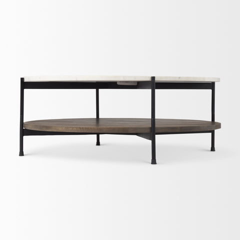 Larkin Round Dark Brown - Coffee Table Mercana