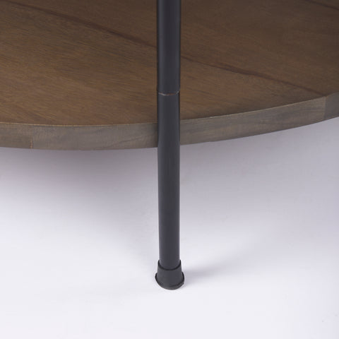 Larkin Round Dark Brown - Coffee Table Mercana